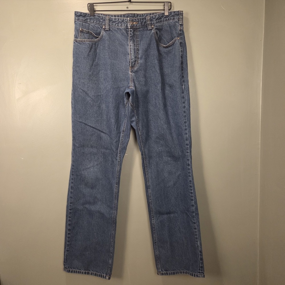 Duluth Trading Co Men's Straight Leg Relaxed Jeans Size 38x36 Medium Wash Denim